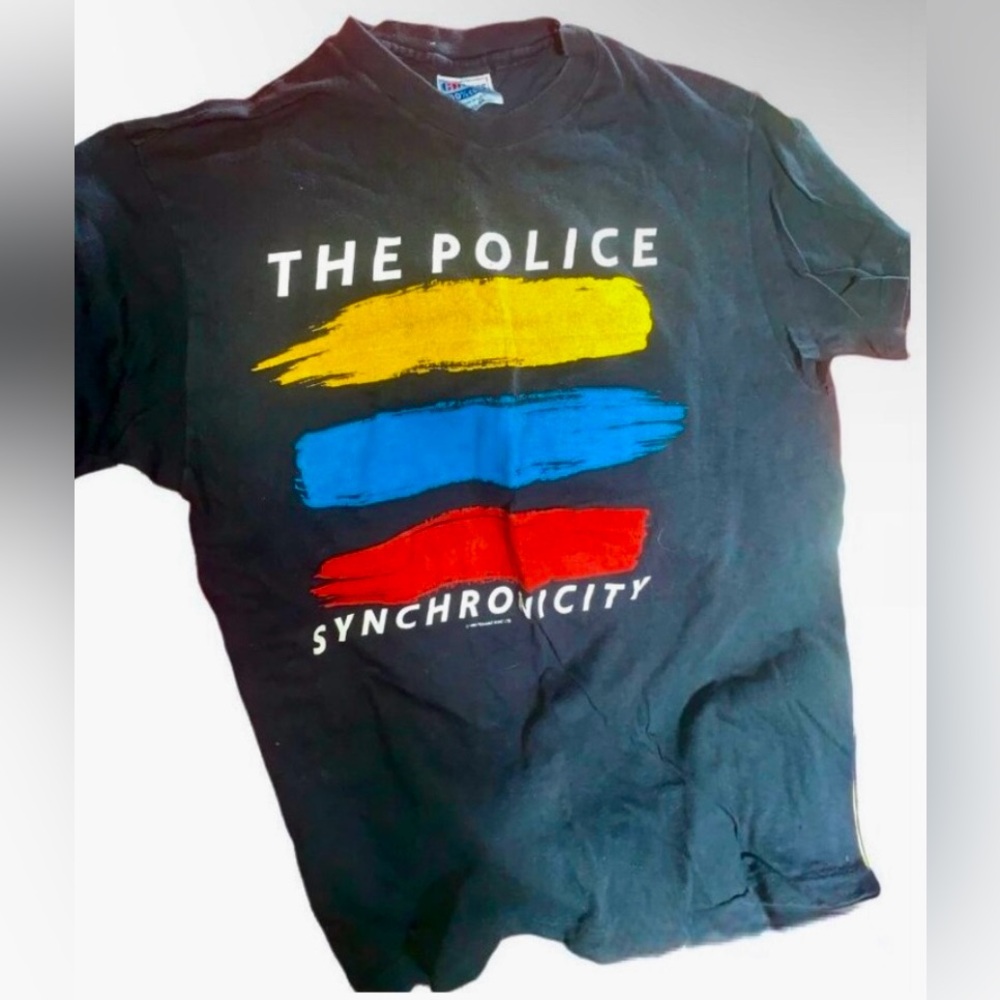 The POLICE Vintage SYNCHRONICITY Concert Tee - Authentic 1983 Tour T-Shirt